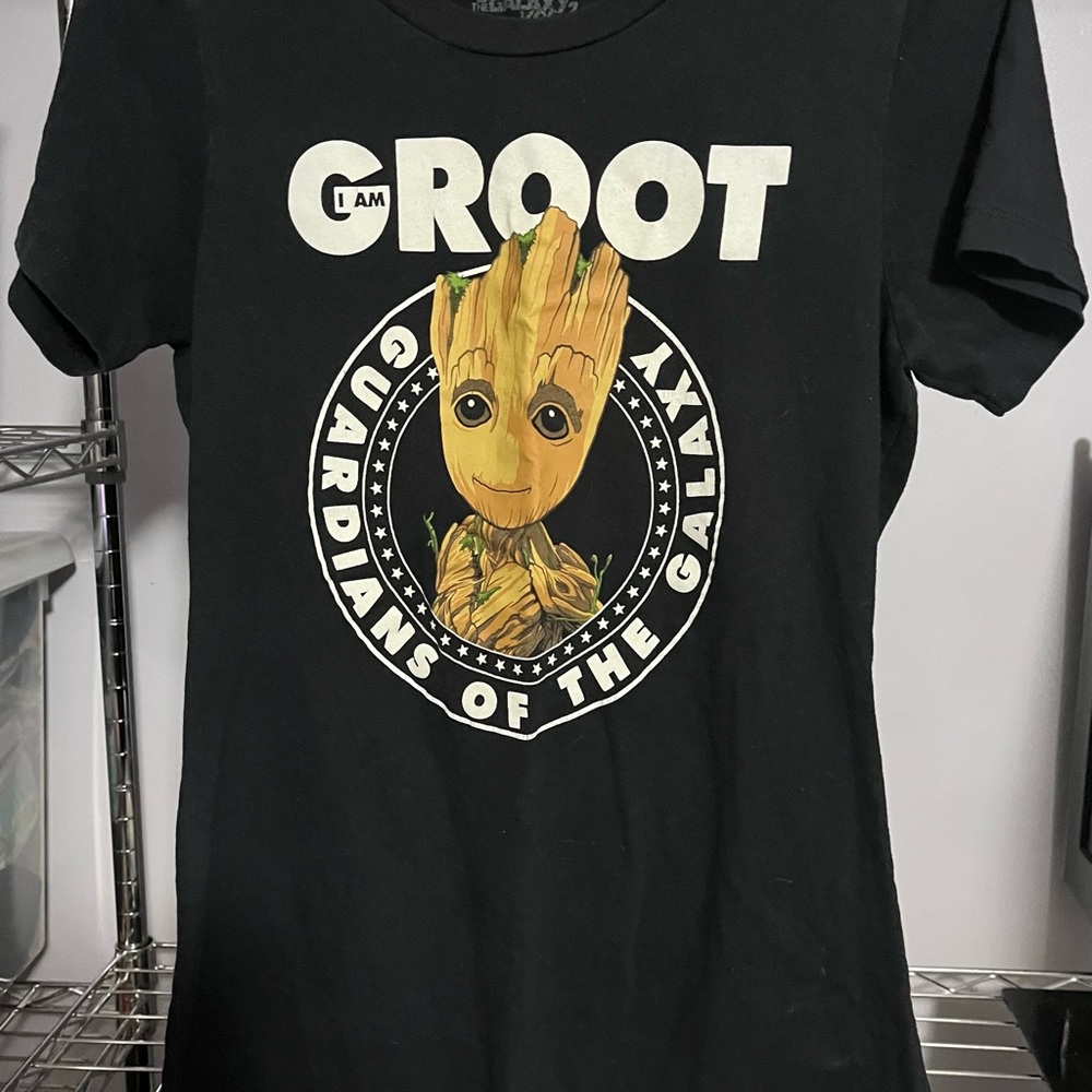Marvel Black Groot Guardians of the Galaxy Tee
